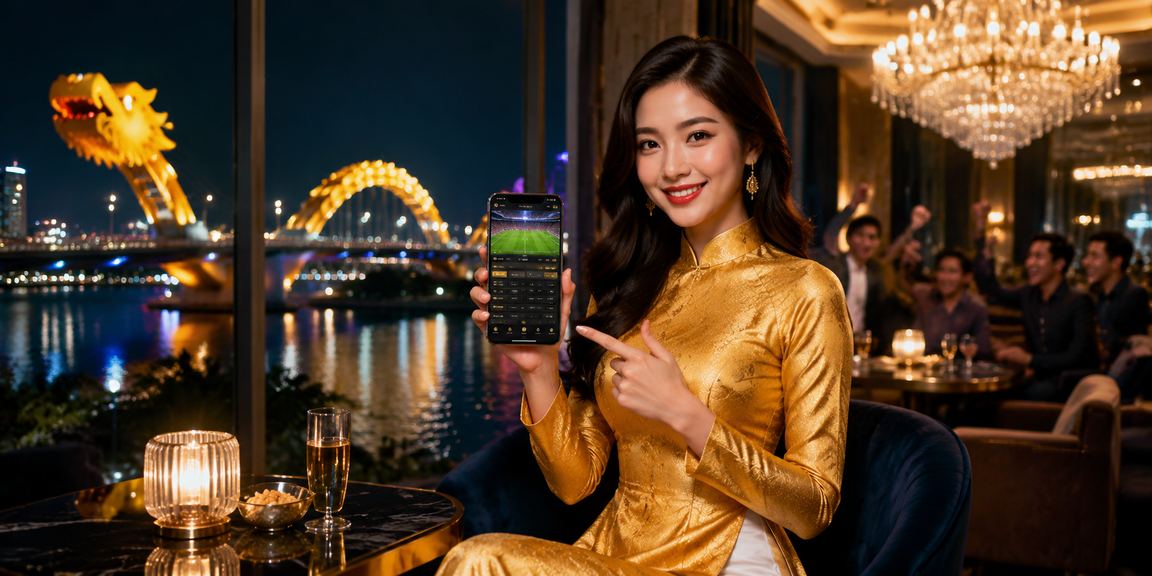 Người phụ nữ mặc áo dài tại Đà Nẵng sử dụng điện thoại truy cập casino a2x với dữ liệu được bảo mật